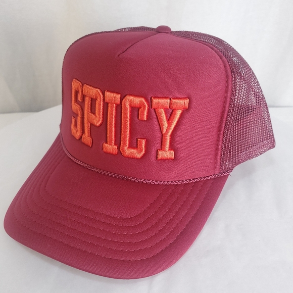 "SPICY" Mesh Back Trucker Ball Cap Hat, Besties Collection - Picture 9 of 9